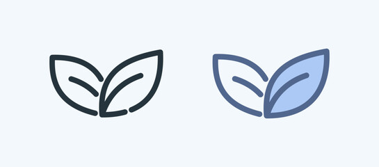 Fototapeta premium Leaf Multiple Style Icon Collection
