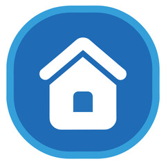 home button blue, blue home icon