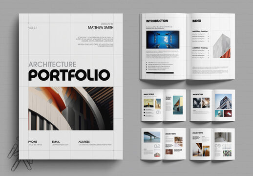 Architecture Portfolio Template for Modern Studio And Project Showcases
