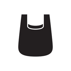 Obraz premium Single Use Plastic Shopping Bag Vector Solid Icon