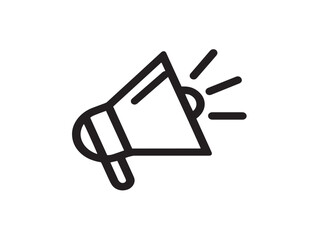 Notification alert icon 2D vector line art in a clean minimalist app alert design