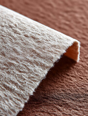 Eczema close up skin: Brown textile reveals soft, inviting texture, hinting at cozy comfort and warm embrace in this close up view