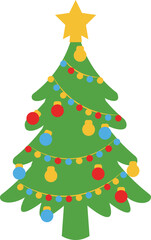 Christmas tree vector illustration	