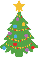 Christmas tree vector illustration	