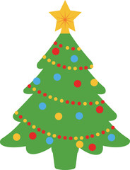 Christmas tree vector illustration	