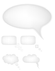 speech bubbles for message cartoon stock vector illustration isolated on white background