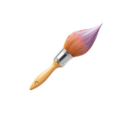 Vibrant paint brush png with red magenta violet handle and turquoise tips
