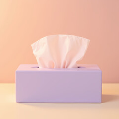 Soft tissue box with pink tissues, perfect for home or office use, adds touch of elegance to any space