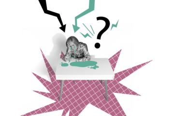 Composite collage picture image of stressed mature businesswoman tired worker depression crisis billboard comics zine minimal