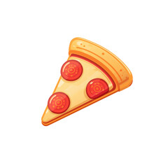 Pizza Slice cartoon illustration isolated on white background PNG