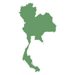map of Thailand green