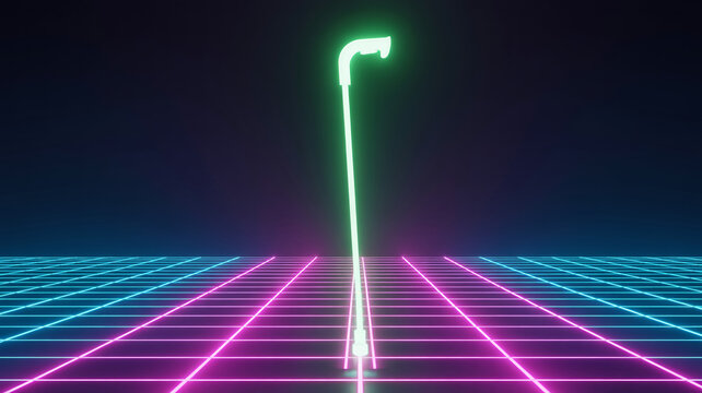 Neon Streetlight Horizon - Powered by Adobe