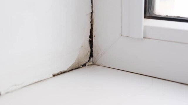 Steps to fix a door or window reveal with moisture damage