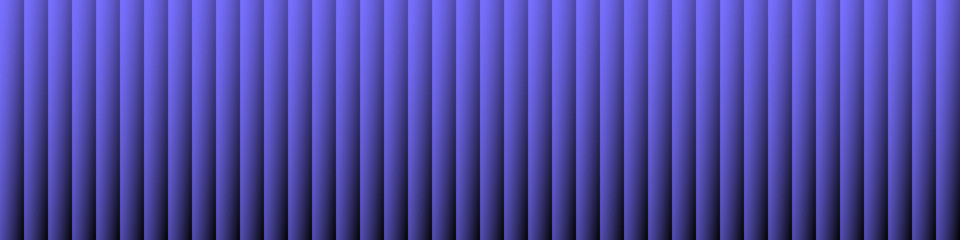 Panoramic banner. Abstract purple striped background with subtle black shadows. Vertical bars create depth, contrast, and a modern futuristic texture.	