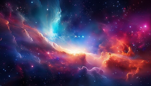 space background with realistic nebula and shining stars colorful space background with stars stardust and milky way