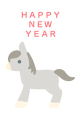 午年　年賀状テンプレート