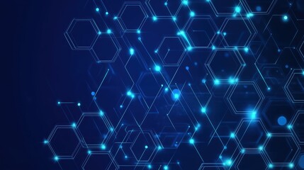 Obraz premium Abstract Tech Background with Hexagons