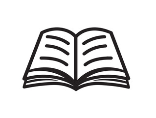 Reading icon 2D vector line art for library study and quiet relaxation