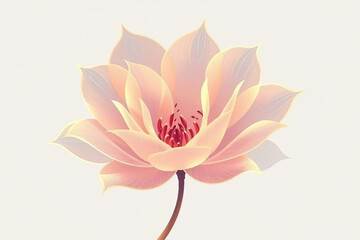 Beautiful pink flower. Pastel colors. Low contrast