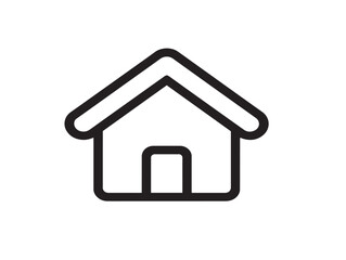 Smart Home icon 2D vector line art for futuristic living concepts