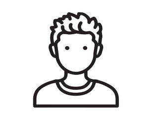 Teen age icon 2D vector line art for modern teenager lifestyle