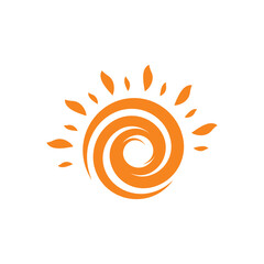 Sun illustration logo vector design