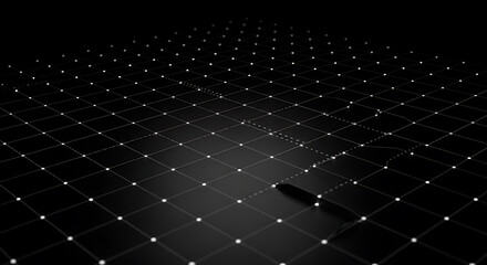 Minimalist Black and White Technical Grid Background