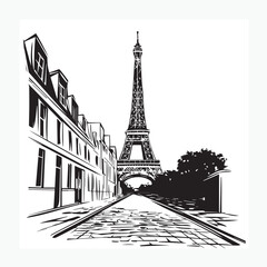 Obraz premium Paris cityscape buildings
