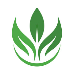 Green Leaf Vector Icon Illustration