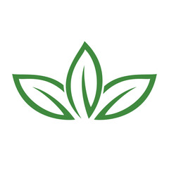 Green Leaf Vector Icon Illustration