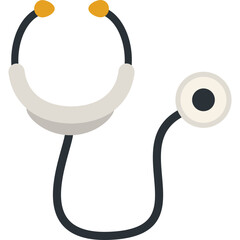Medical icon stethoscope. Isolated sign stethoscope on white background. Vector illustration