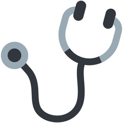 Medical icon stethoscope. Isolated sign stethoscope on white background. Vector illustration