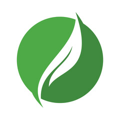 Green Leaf Vector Icon Illustration