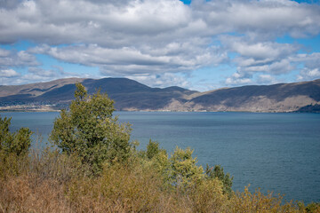 Fototapeta premium Water landscape. Mountain lake
