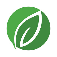 Green Leaf Vector Icon Illustration