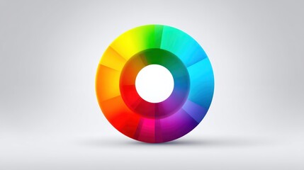 Colorful circular dam icon for web or app
