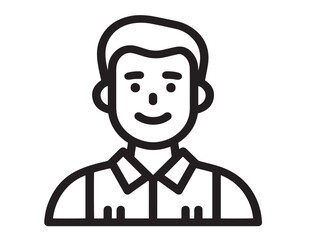 Volunteering icon 2D vector line art in a clean minimalist style