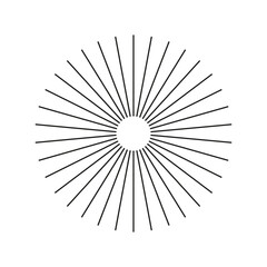 Obraz premium Abstract geometric rays pattern.Sun star burst, rays. Circulars lines beams. Circle radial radiation lines. Spokes with radiating stripes grid. 