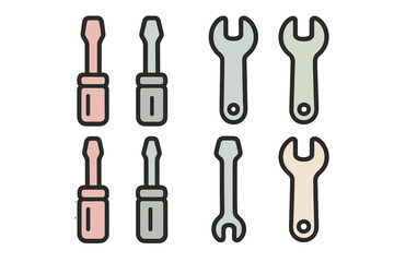 Essential hand tools for repair and maintenance including screwdrivers and wrenches