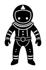 Vector art of cute cartoon astronaut in a spacesuit