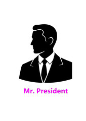 Mr. President Silhouette Icon
