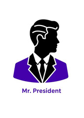 Mr. President Silhouette Icon