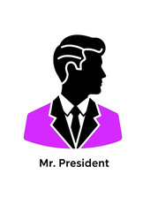 Mr. President Silhouette Icon