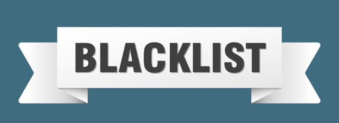 blacklist ribbon isolated on transparent background. blacklist ribbon