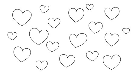 Heart pattern background, love and valentines day concept