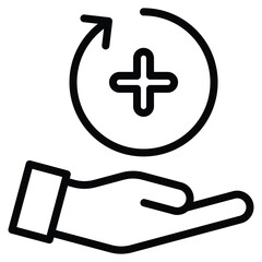 Support Icon Line Vector Illustration