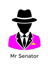 Mr. Senator silhouette icon