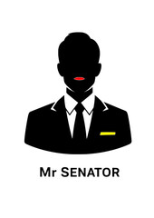 Mr. Senator silhouette icon