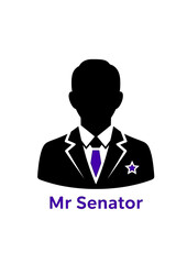 Mr. Senator silhouette icon