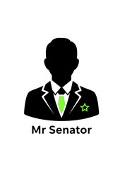 Mr. Senator silhouette icon